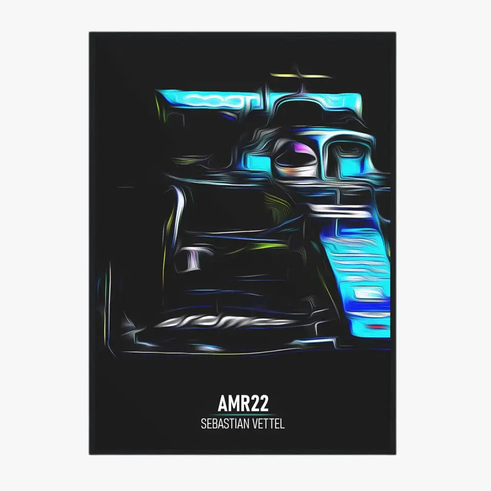 Affiche ou Tableau Aston Martin AMR22 Sebastian Vettel Formule 1