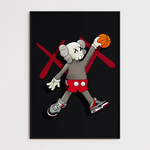 Affiche et Tableau Moderne Kaws basketball Jordan