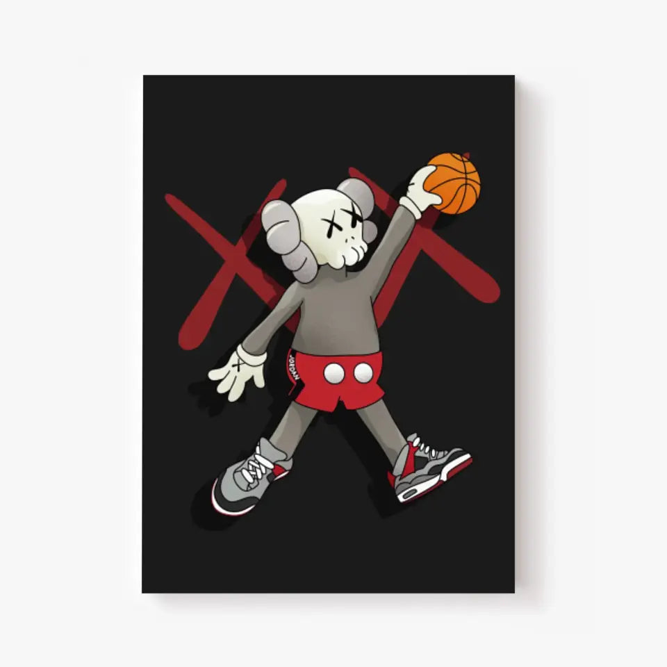 Affiche et Tableau Moderne Kaws basketball Jordan