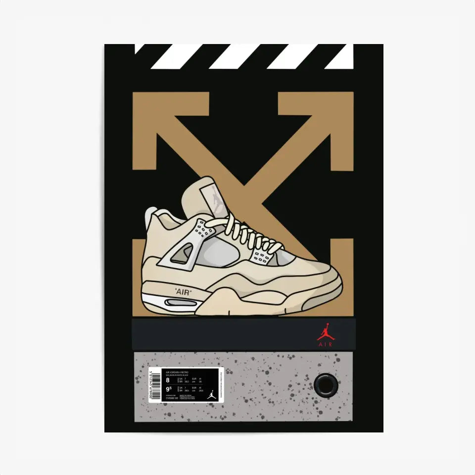 Affiche et Tableau Moderne Sneakers Nike Air Jordan 4 retro