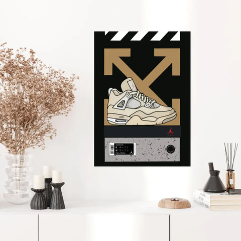 Affiche et Tableau Moderne Sneakers Nike Air Jordan 4 retro