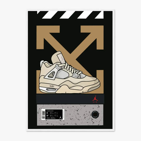 Affiche et Tableau Moderne Sneakers Nike Air Jordan 4 retro