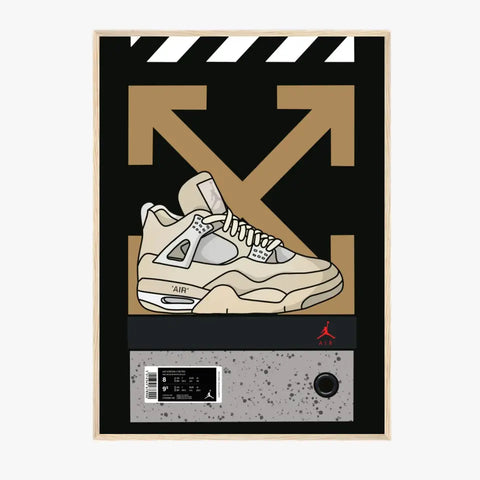 Affiche et Tableau Moderne Sneakers Nike Air Jordan 4 retro