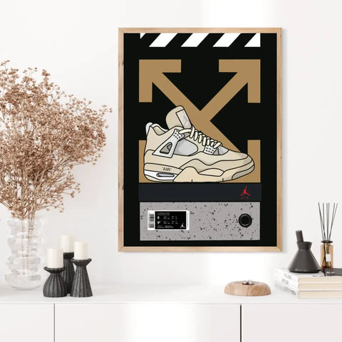 Affiche et Tableau Moderne Sneakers Nike Air Jordan 4 retro