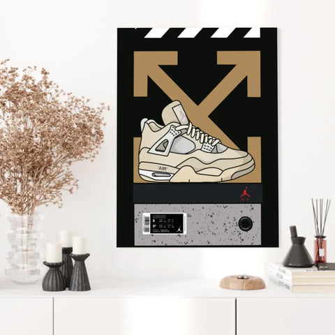 Affiche et Tableau Moderne Sneakers Nike Air Jordan 4 retro