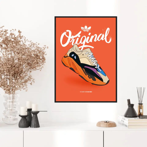 Affiche et Tableau Moderne Sneakers Adidas Yeezy Boost 700 enflame amber