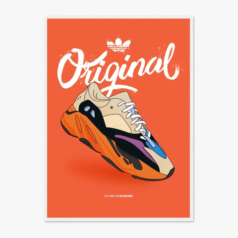 Affiche et Tableau Moderne Sneakers Adidas Yeezy Boost 700 enflame amber