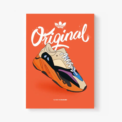 Affiche et Tableau Moderne Sneakers Adidas Yeezy Boost 700 enflame amber