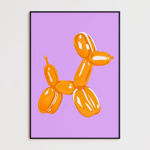 Affiche et Tableau Moderne Jeff Koons Balloon Dogs Gold