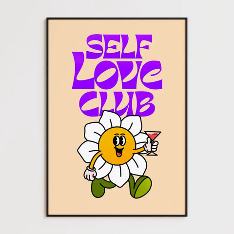 Affiche et Tableau Moderne Self Love Club Fleur