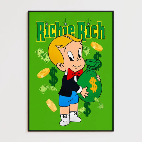 Affiche et Tableau Moderne Richie Rich dollars