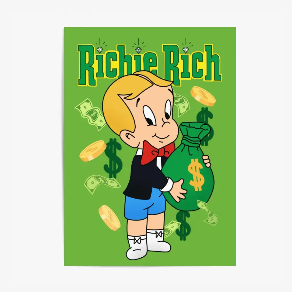 Affiche et Tableau Moderne Richie Rich dollars