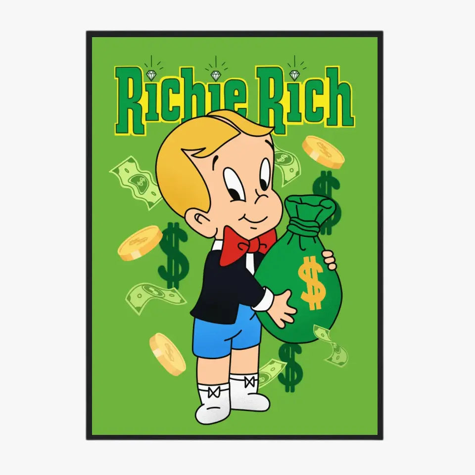 Affiche et Tableau Moderne Richie Rich dollars