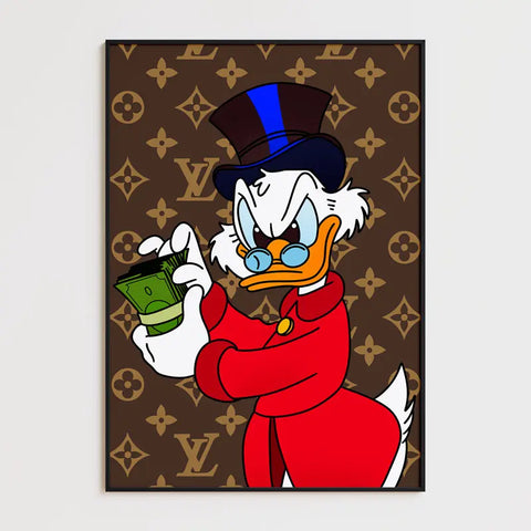 Affiche et Tableau Moderne Picsou Dollars Louis Vuitton