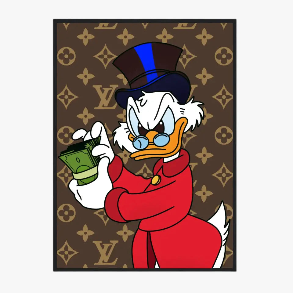 Affiche et Tableau Moderne Picsou Dollars Louis Vuitton