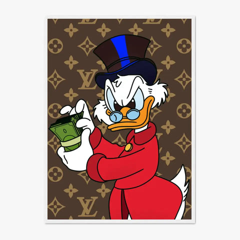 Affiche et Tableau Moderne Picsou Dollars Louis Vuitton