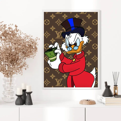 Affiche et Tableau Moderne Picsou Dollars Louis Vuitton