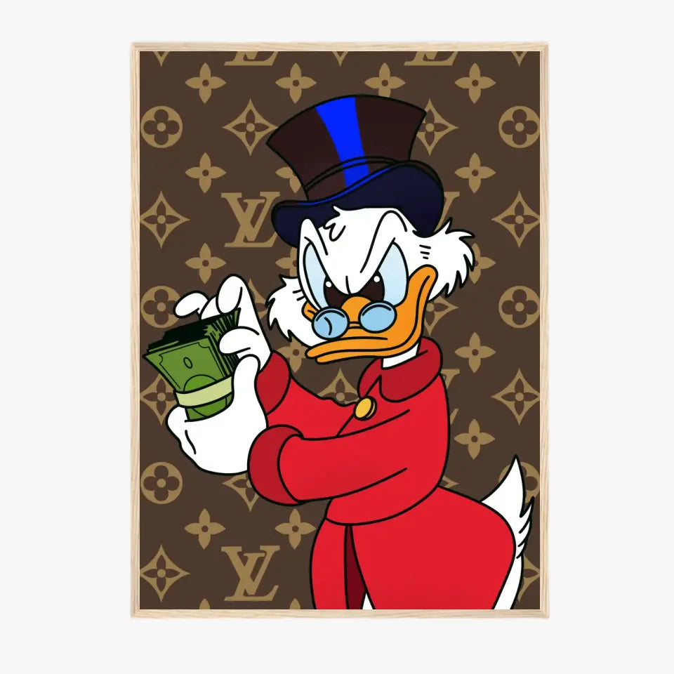 Affiche et Tableau Moderne Picsou Dollars Louis Vuitton