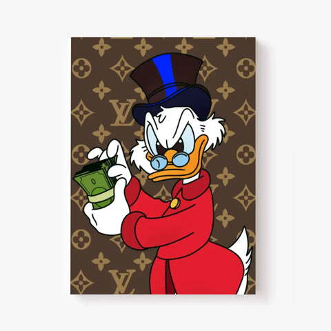 Affiche et Tableau Moderne Picsou Dollars Louis Vuitton