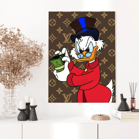 Affiche et Tableau Moderne Picsou Dollars Louis Vuitton