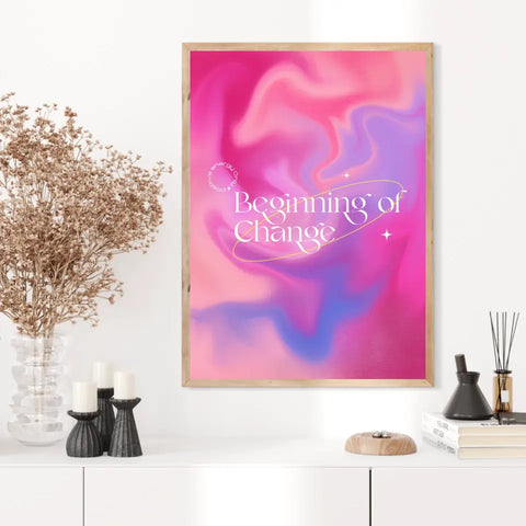 Affiche et Tableau Moderne Positive Beginning Of Change