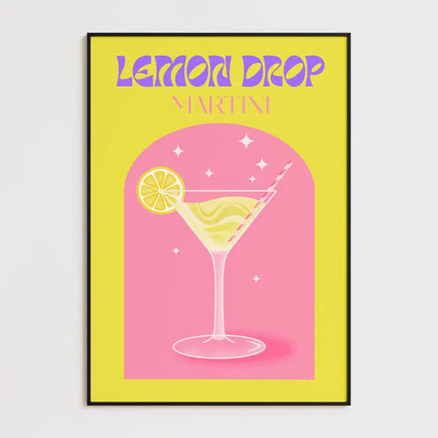 Affiche et Tableau Moderne Cocktail Lemon Drop Martini