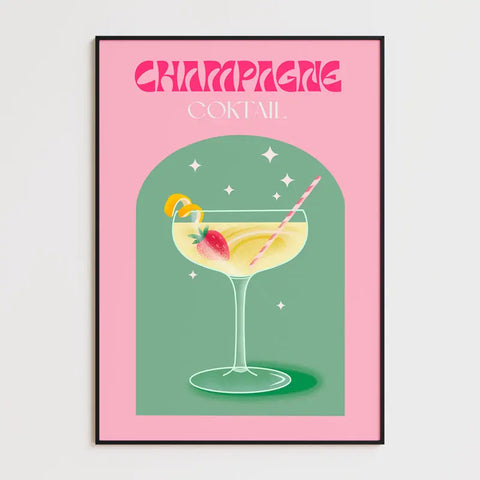 Affiche et Tableau Moderne Cocktail Champagne