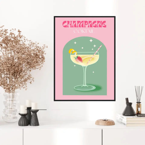 Affiche et Tableau Moderne Cocktail Champagne