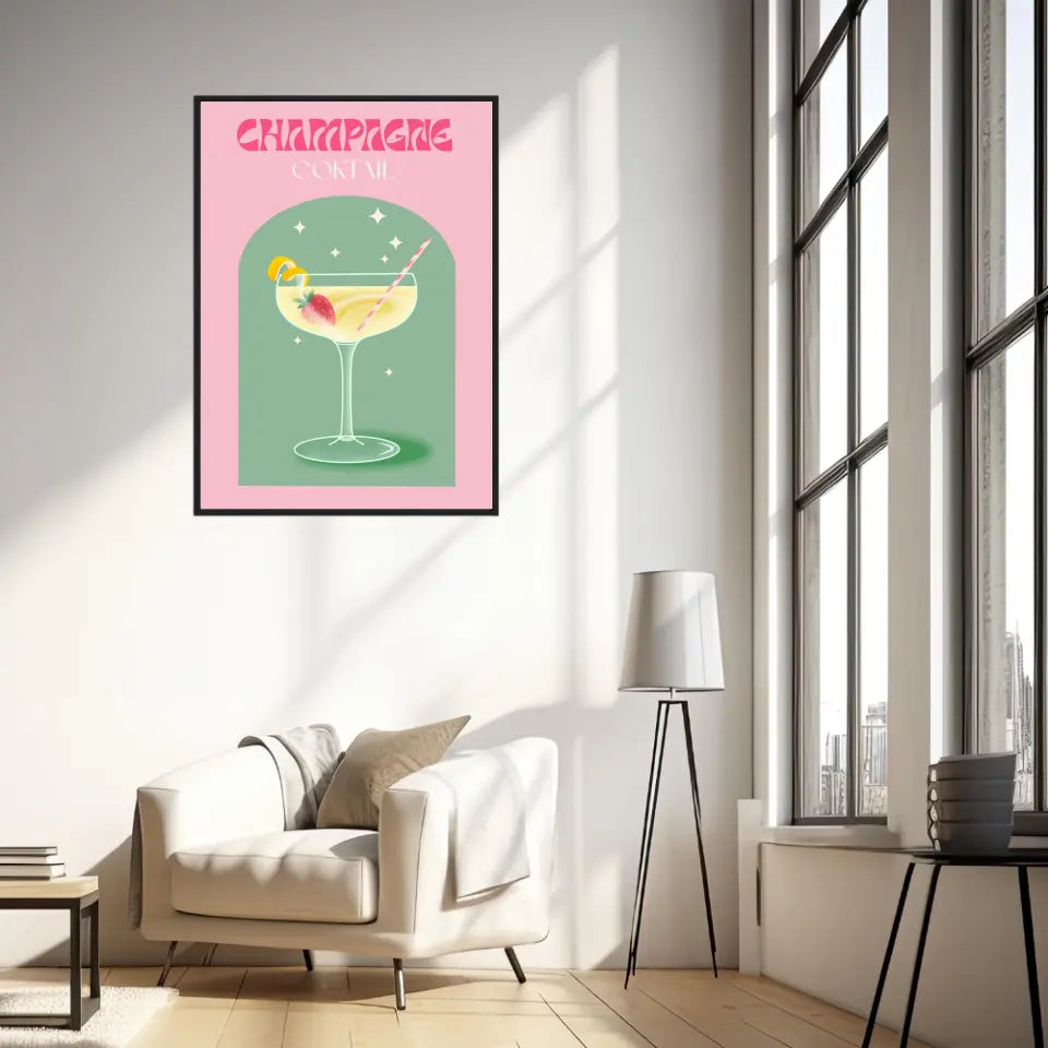 Affiche et Tableau Moderne Cocktail Champagne