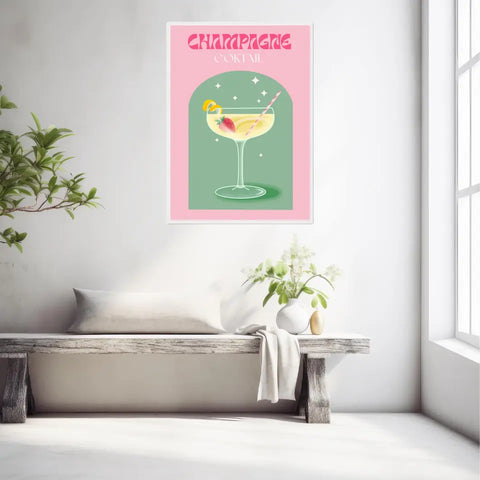 Affiche et Tableau Moderne Cocktail Champagne