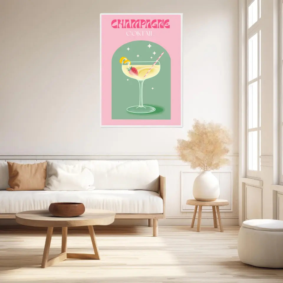 Affiche et Tableau Moderne Cocktail Champagne