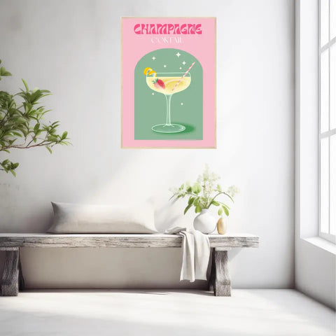 Affiche et Tableau Moderne Cocktail Champagne