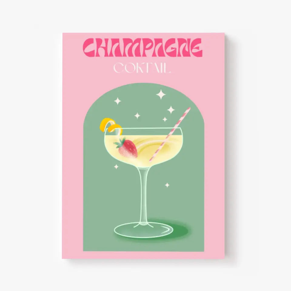 Affiche et Tableau Moderne Cocktail Champagne