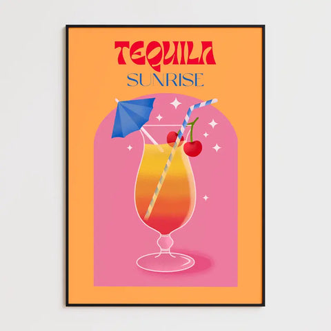 Affiche et Tableau Moderne Cocktail Tequila Sunrise