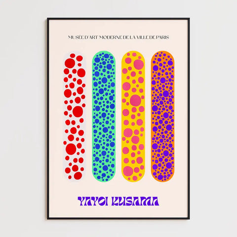 Affiche et Tableau Moderne Yayoi Kusama Skateboards