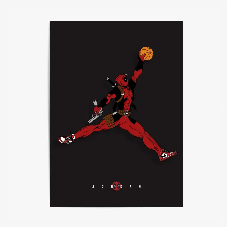 Affiche et Tableau Moderne Michael Jordan Deadpool