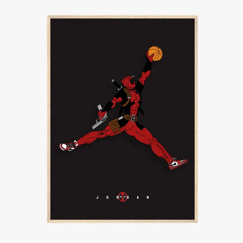 Affiche et Tableau Moderne Michael Jordan Deadpool