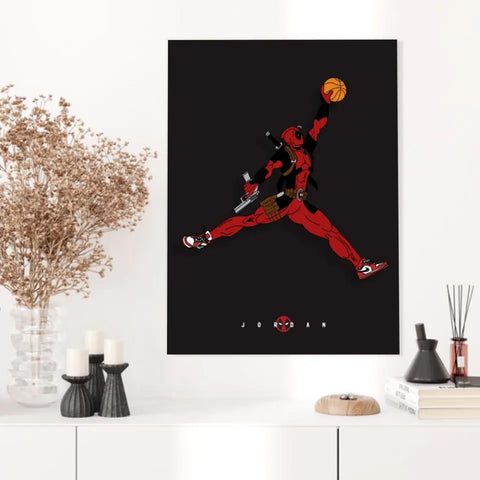 Affiche et Tableau Moderne Michael Jordan Deadpool