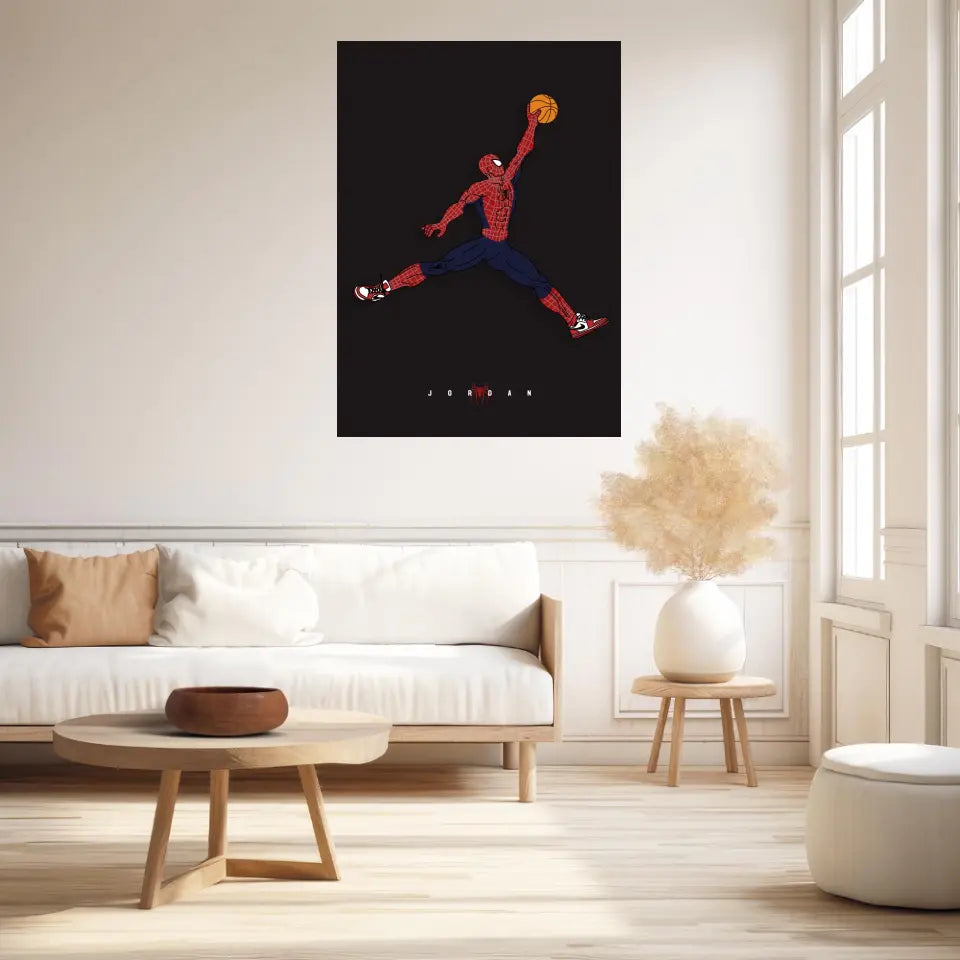 Affiche et Tableau Moderne Michael Jordan Spiderman