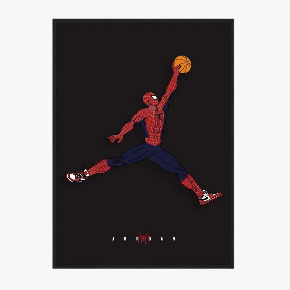 Affiche et Tableau Moderne Michael Jordan Spiderman