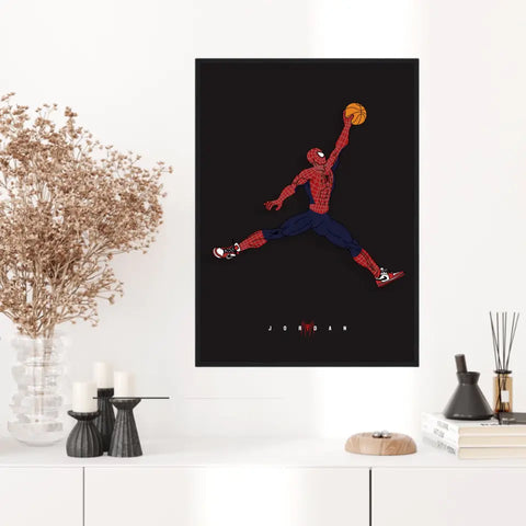 Affiche et Tableau Moderne Michael Jordan Spiderman