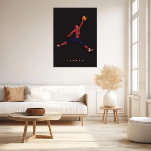 Affiche et Tableau Moderne Michael Jordan Spiderman