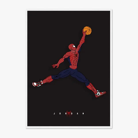 Affiche et Tableau Moderne Michael Jordan Spiderman