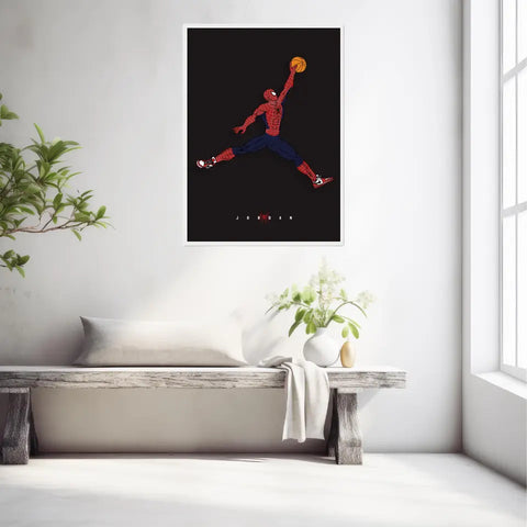 Affiche et Tableau Moderne Michael Jordan Spiderman