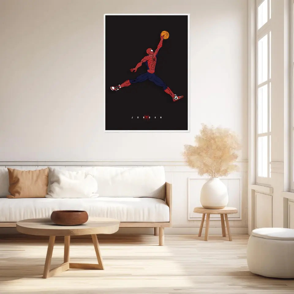 Affiche et Tableau Moderne Michael Jordan Spiderman