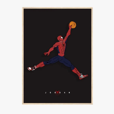 Affiche et Tableau Moderne Michael Jordan Spiderman