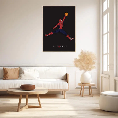 Affiche et Tableau Moderne Michael Jordan Spiderman