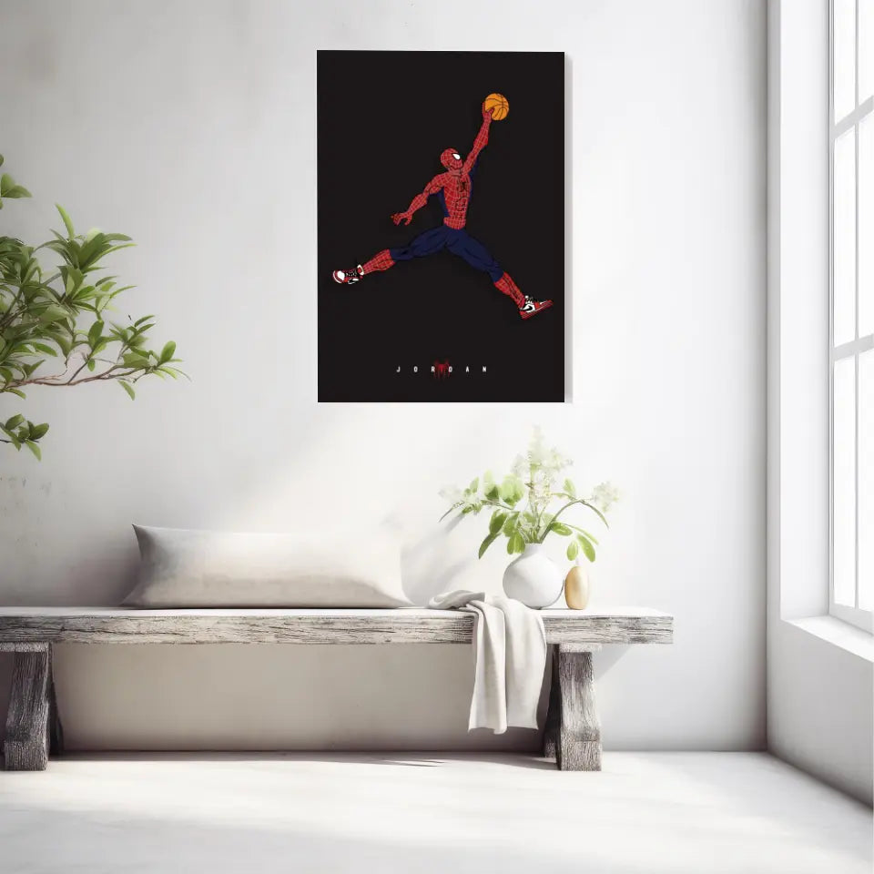 Affiche et Tableau Moderne Michael Jordan Spiderman