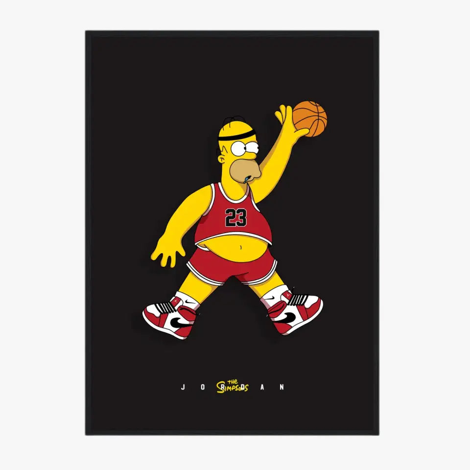 Affiche et Tableau Moderne Michael Jordan Homer Simpson