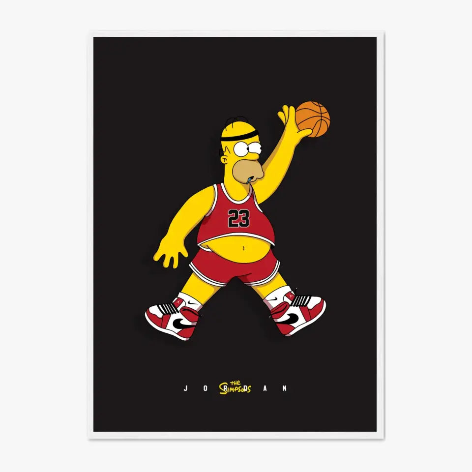 Affiche et Tableau Moderne Michael Jordan Homer Simpson